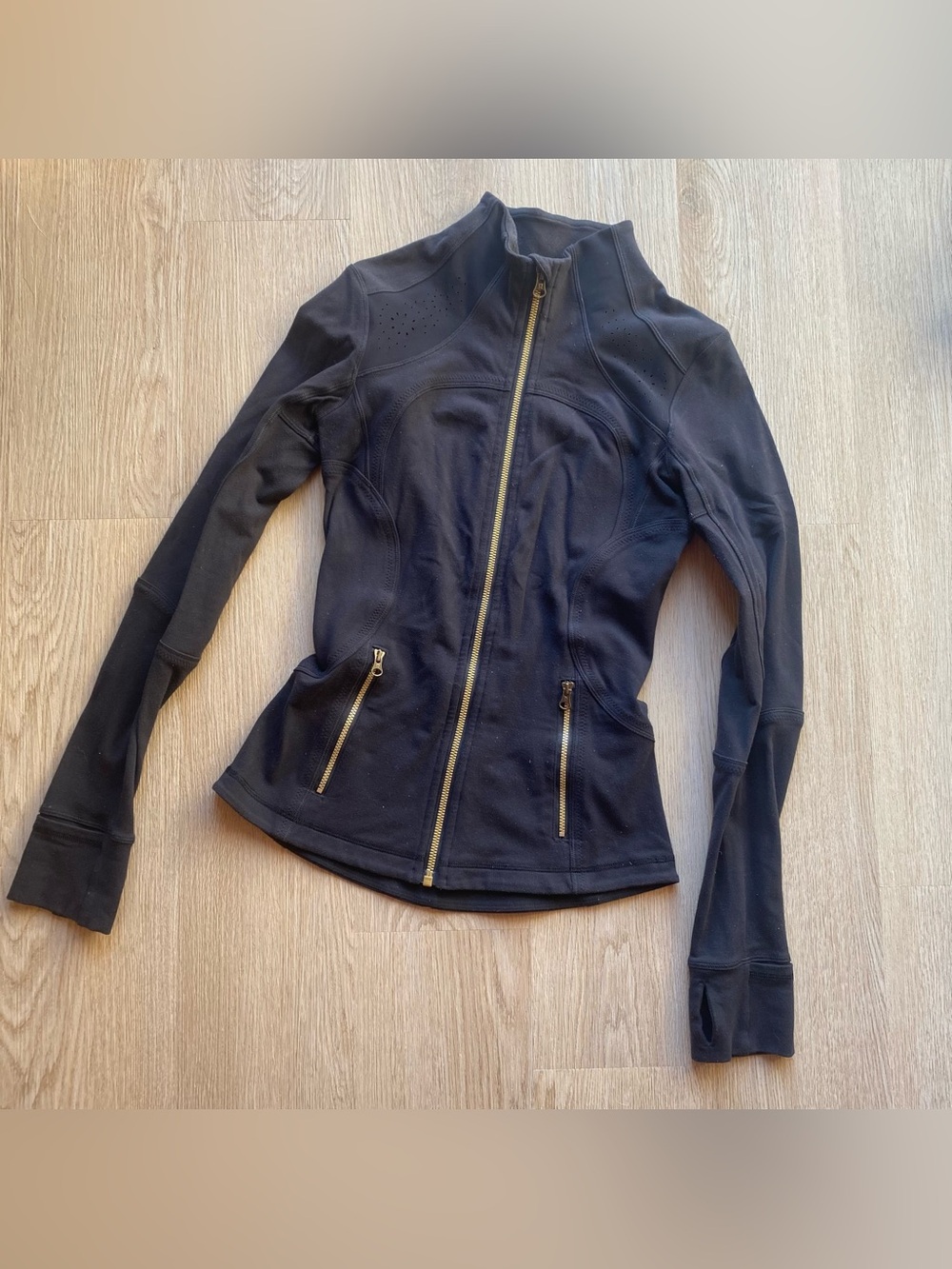Lululemon Black and Gold Define Jacket